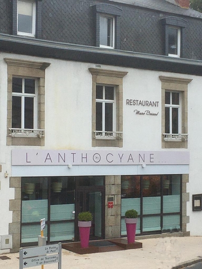 Devanture restaurant étoilé l'Anthocyane Lannion